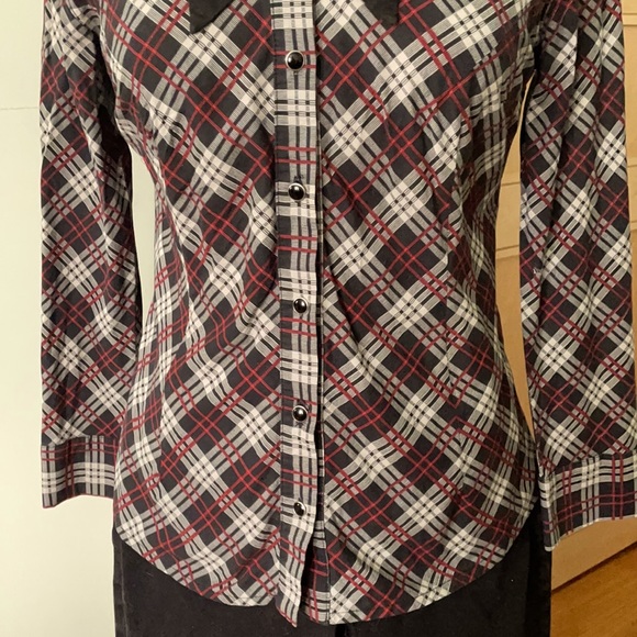 Eve Gravel Plaid Shirt, Size M - Picture 3 of 15